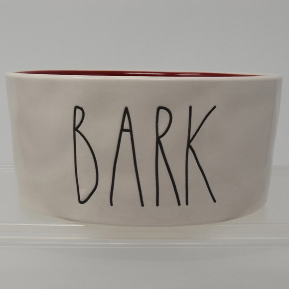 Rae Dunn Other - Rae Dunn Bark Dog Bowl Food Water Ivory & Red New